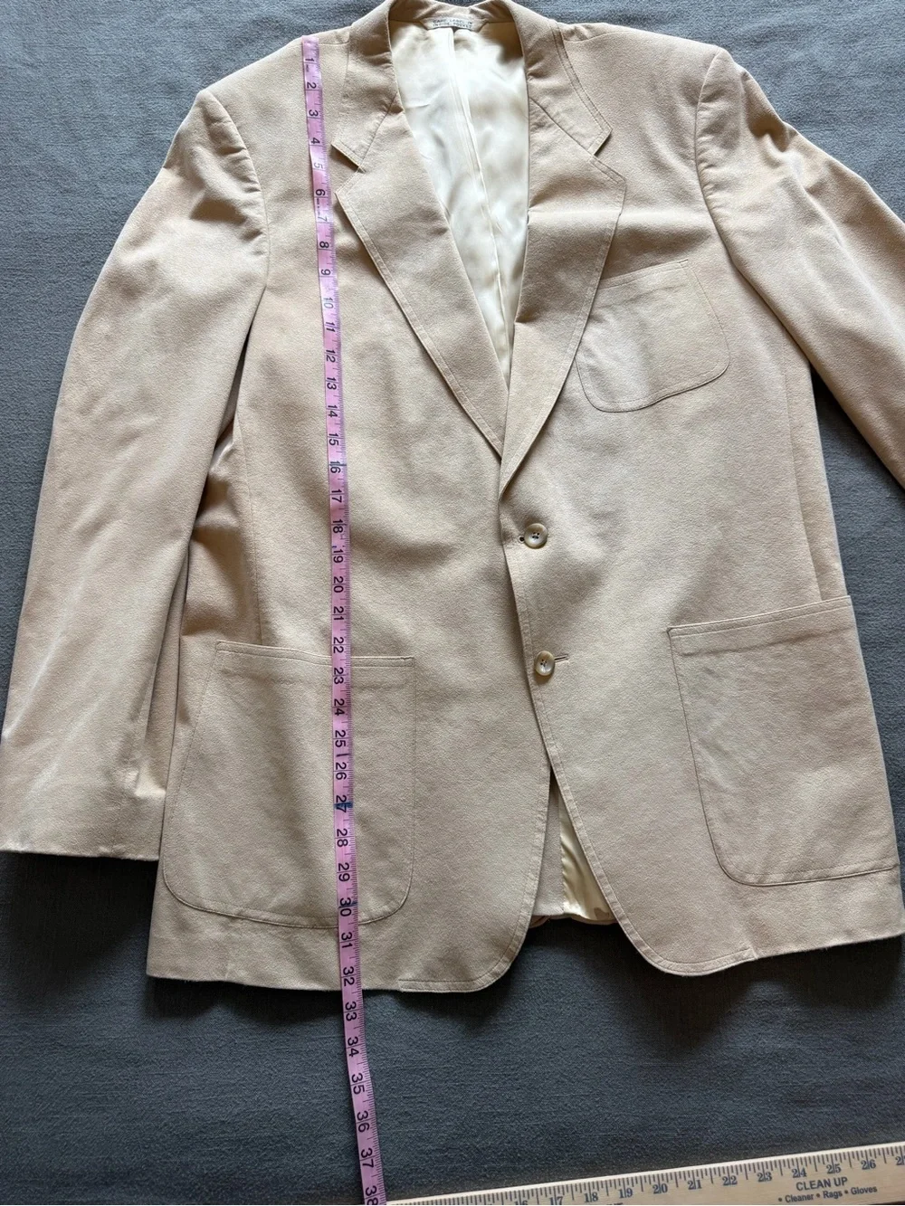 Vintage Renwood Exclusively for Reynolds-Penland Men's Beige suede Sport Coat s